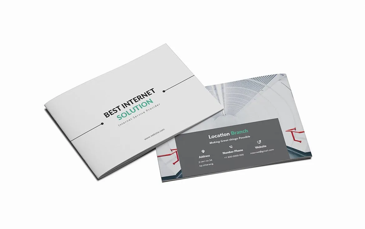 A5尺寸规格横版产品手册公司画册设计模板 ISP A5 Brochure Template插图(1)