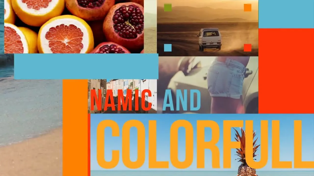 丰富多彩设计照片平滑展示像素设计精选AE模板