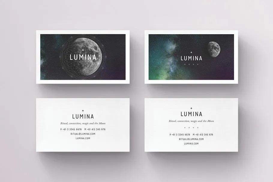 高大上品牌企业名片模板 LUMINA Business Card Template插图(3)