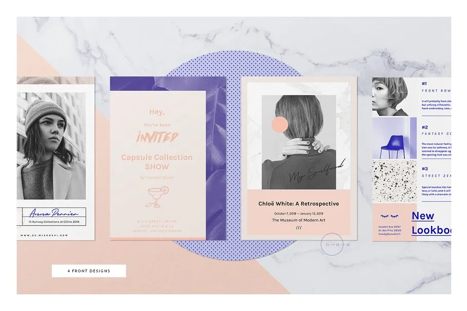 时尚生活品牌宣传小册子传单模板 Set of Postcard Flyers • Alrún插图(3)