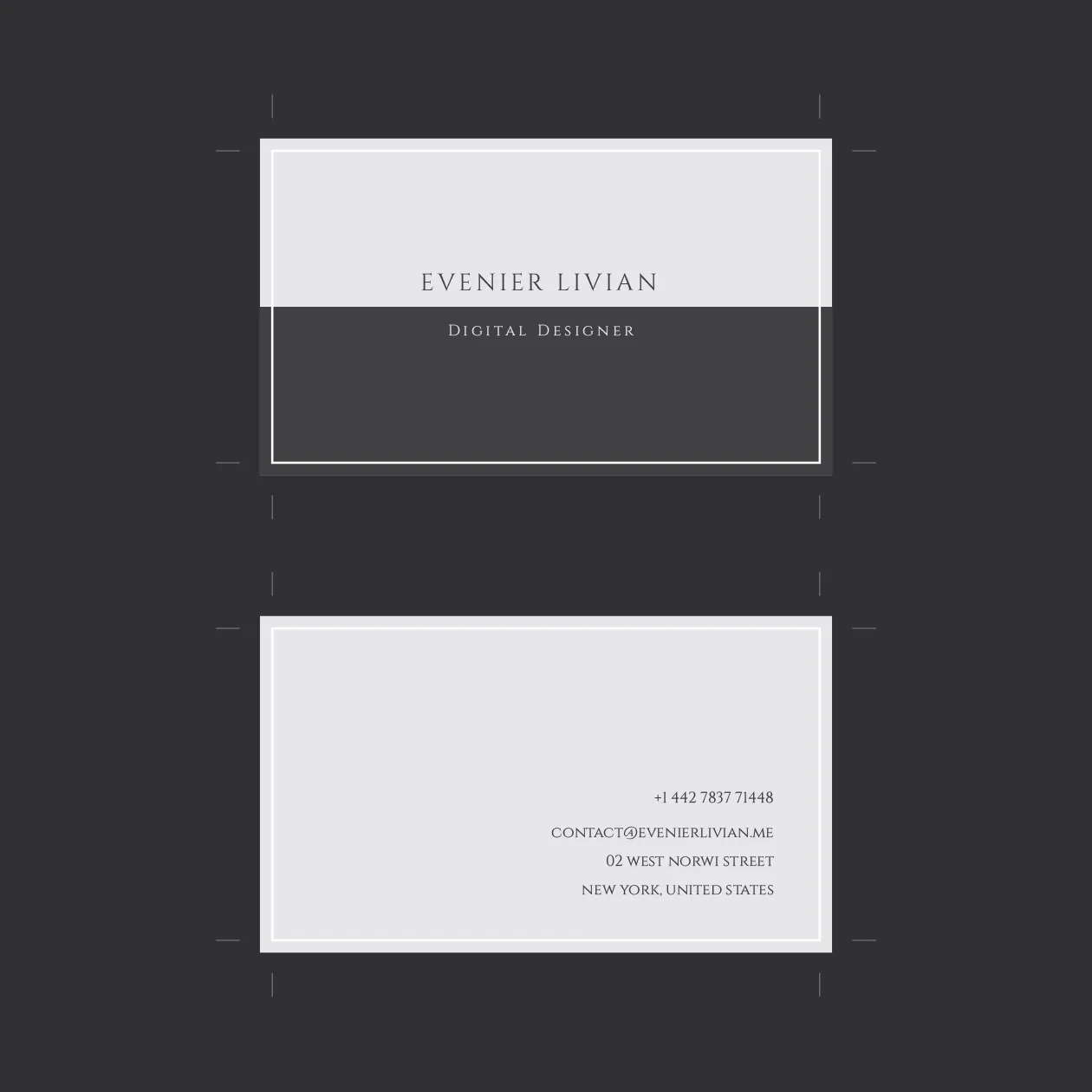 极简主义风格企业名片设计模板 Minimal Business Card Template插图(2)