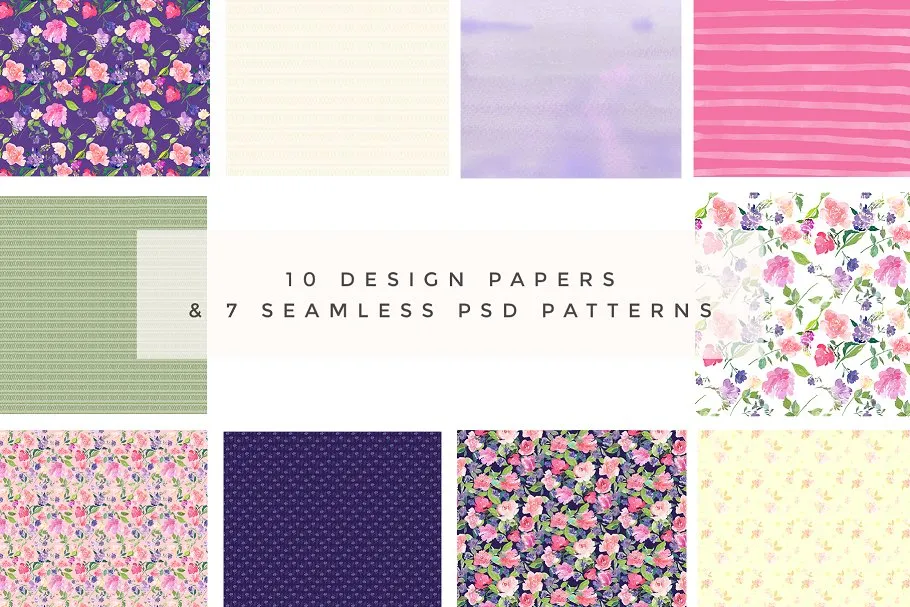 埃洛伊斯水彩花卉剪辑集 Elouise – Flower Clipart Set插图(6)