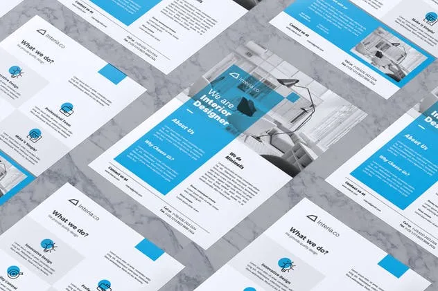 室内装修设计策划公司传单设计模板v2 Interior Design Flyer Vol. 02插图(3)