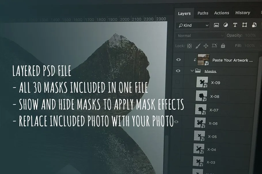 30种手绘图案图形素材 30 Hand Painted Masks插图(5)
