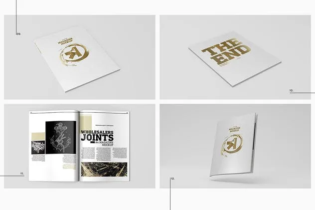 A4企业产品服务目录手册印刷品样机 A4 Magazine Catalog Mockup插图(4)