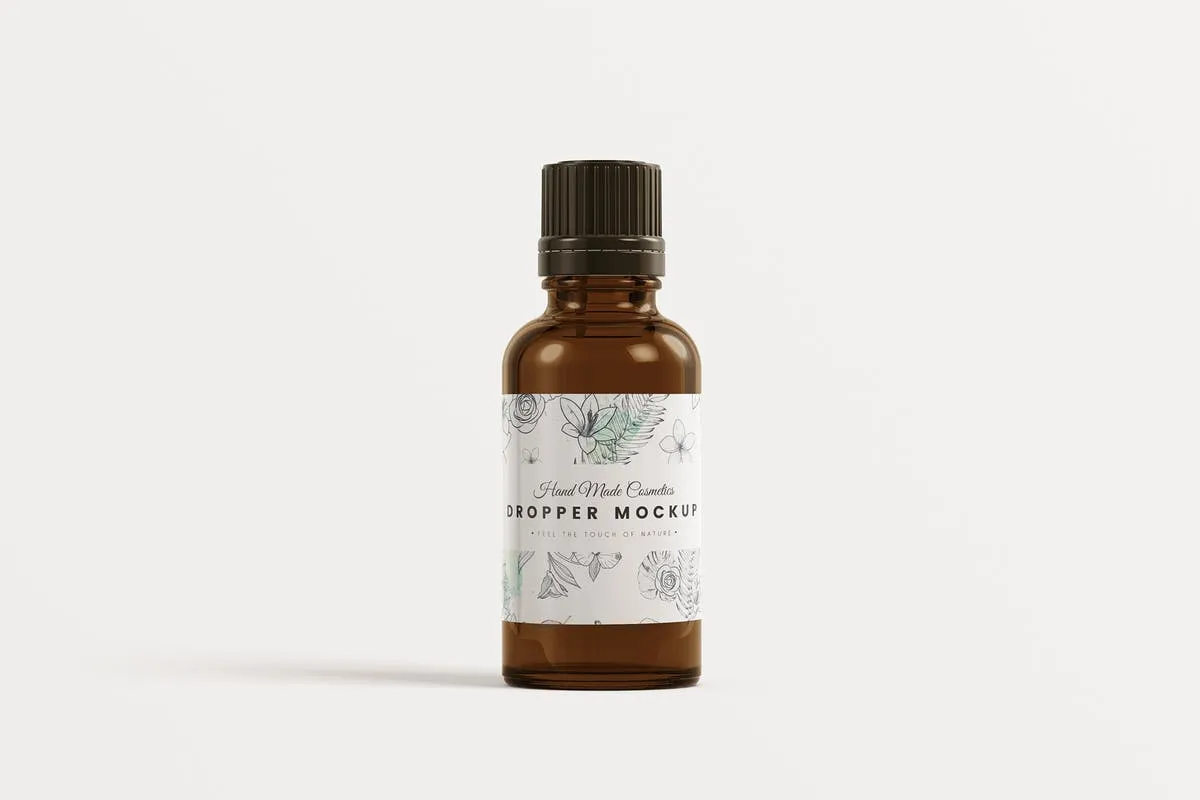 欧洲化妆品护肤品滴瓶样机 Euro Dropper Bottle MockUp