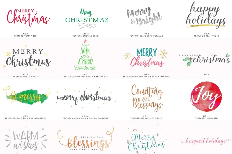 圣诞节贺卡设计模板合集 Design your own Christmas Cards插图(3)