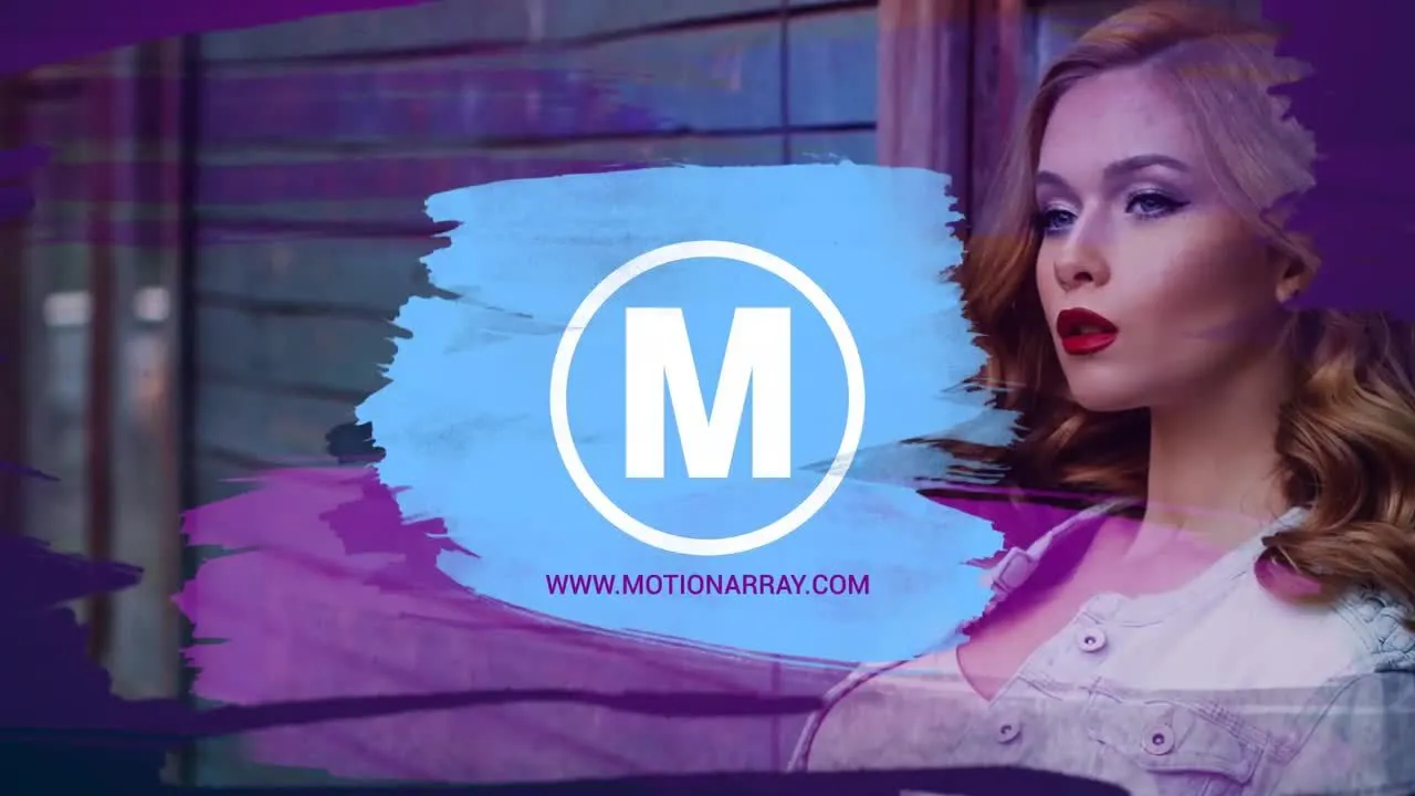 徽标媒体画笔简介像素设计精选AE模板