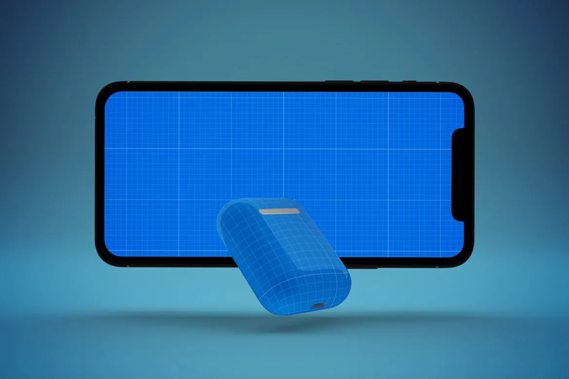 创意设计风格iPhone 11 & AirPods样机模板 iPhone 11 & AirPods Mockup插图(9)