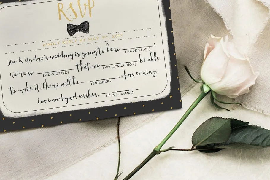 甜蜜圆点婚礼设计物料模板 Sweet Polka Dots Wedding Suite插图(3)