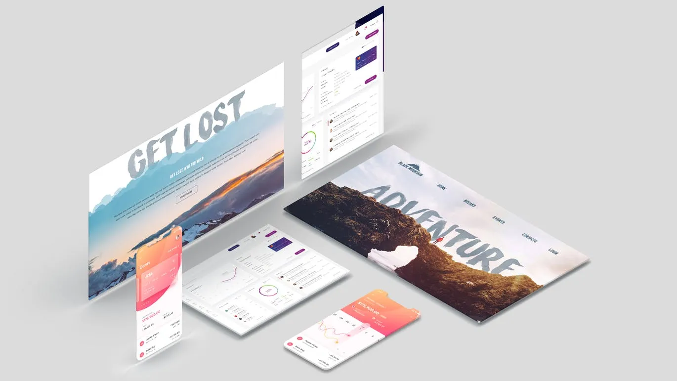 屏幕界面设计效果图等距网格样机模板 Isometric Device Screen Creator插图(5)