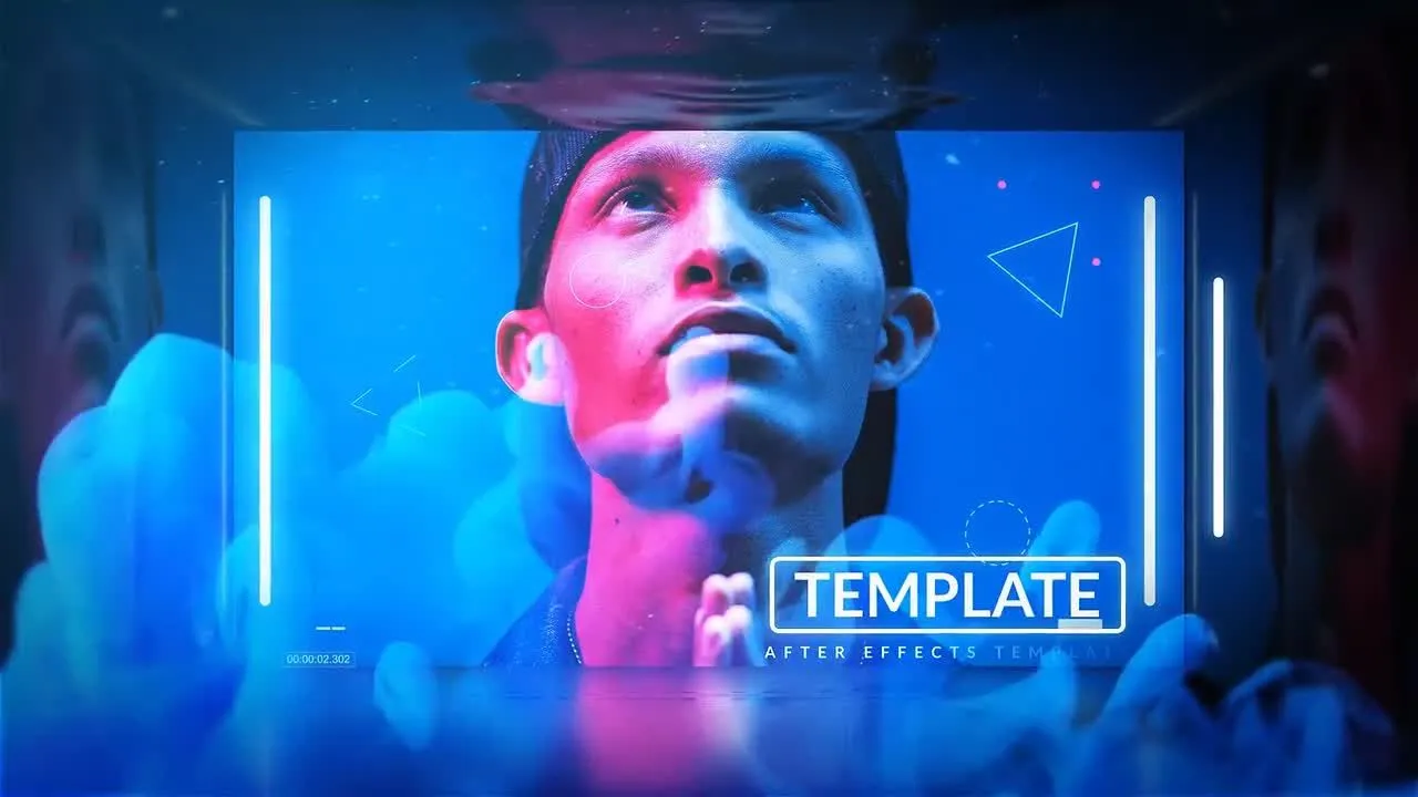 创意色彩水墨晕染遮罩特效视频像素设计精选AE模板