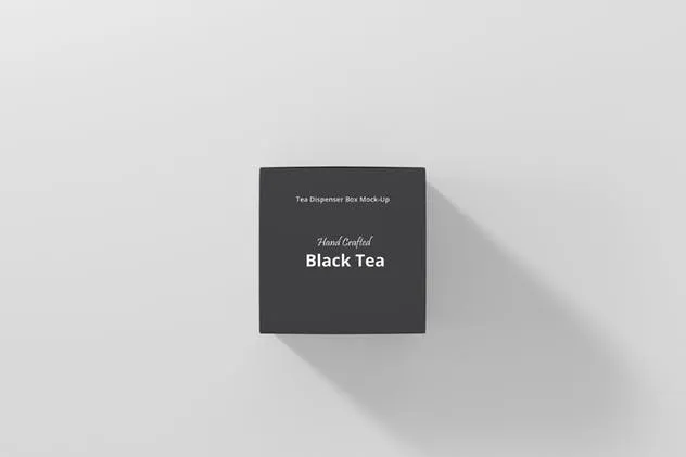 茶包及茶包包装盒设计样机模板 Tea Dispenser Box Mockup插图(9)