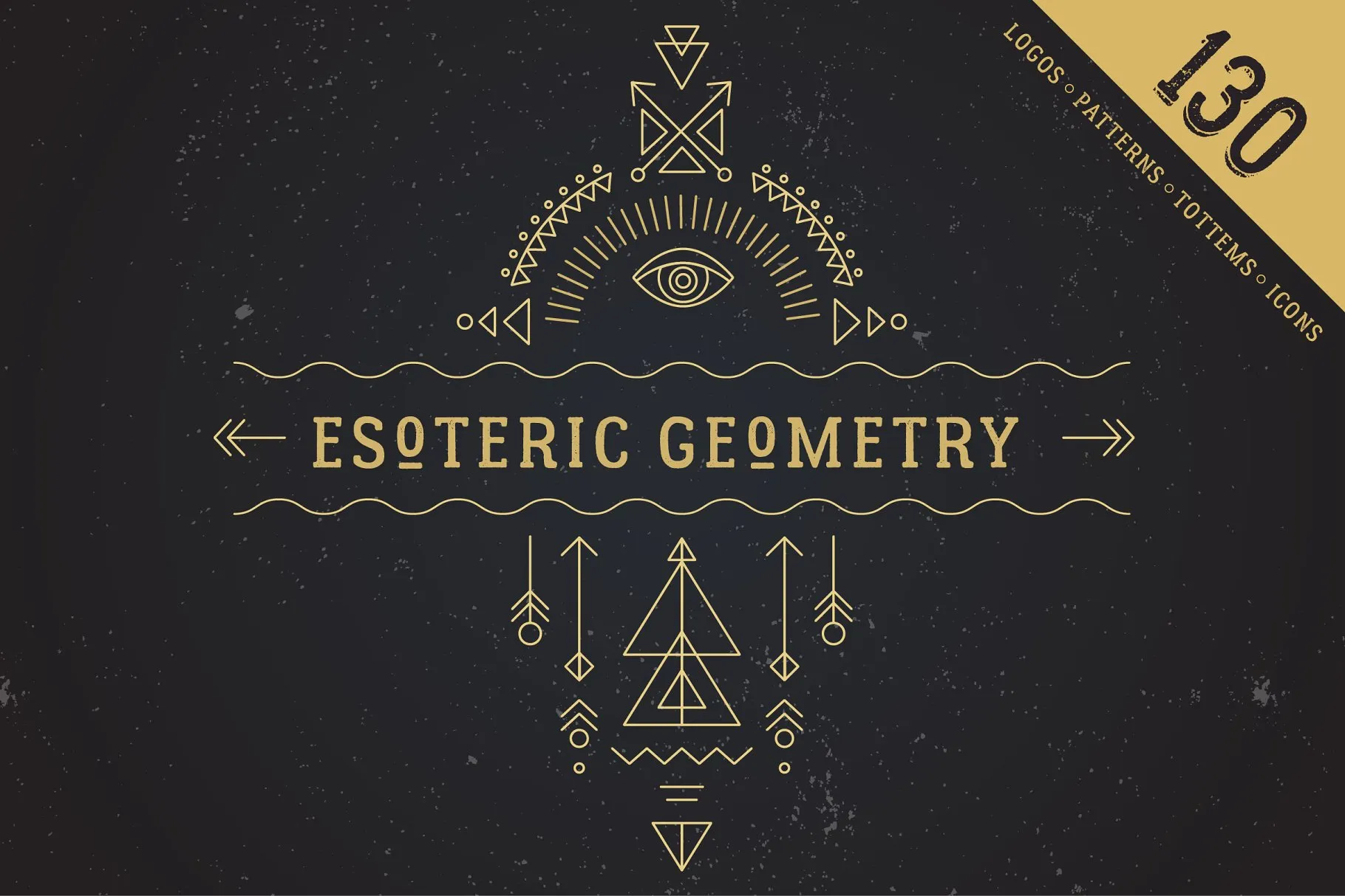 神圣几何图形设计素材集[Logo模板/图案/图标] Esoteric Sacred Geometry Huge Bundle