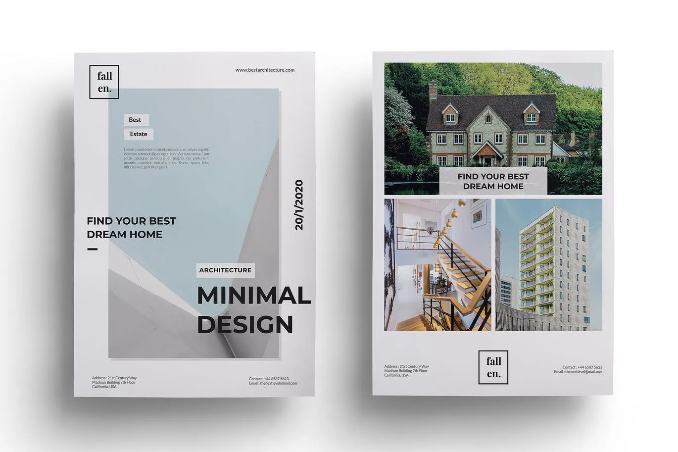 房产中介房产销售海报设计模板 Event Flyer插图