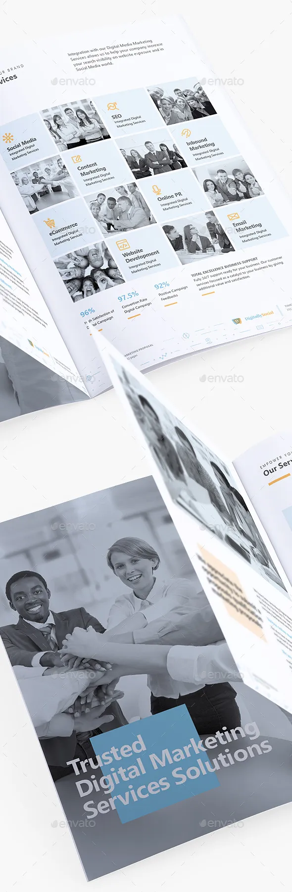 极简主义数字营销类杂志模板下载 Clean Digital Marketing Proposal[indd]插图(1)