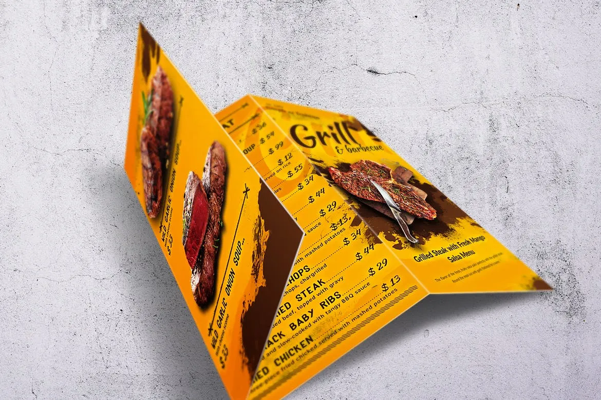 BBQ西式烧烤菜单设计模板 BBQ Vintage Food Menu Bundle插图(4)