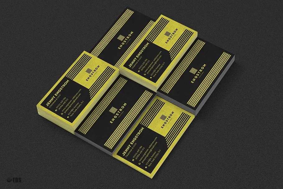 黑黄配色企业形象设计素材包 Black Yellow Corporate Identity PSD插图(5)
