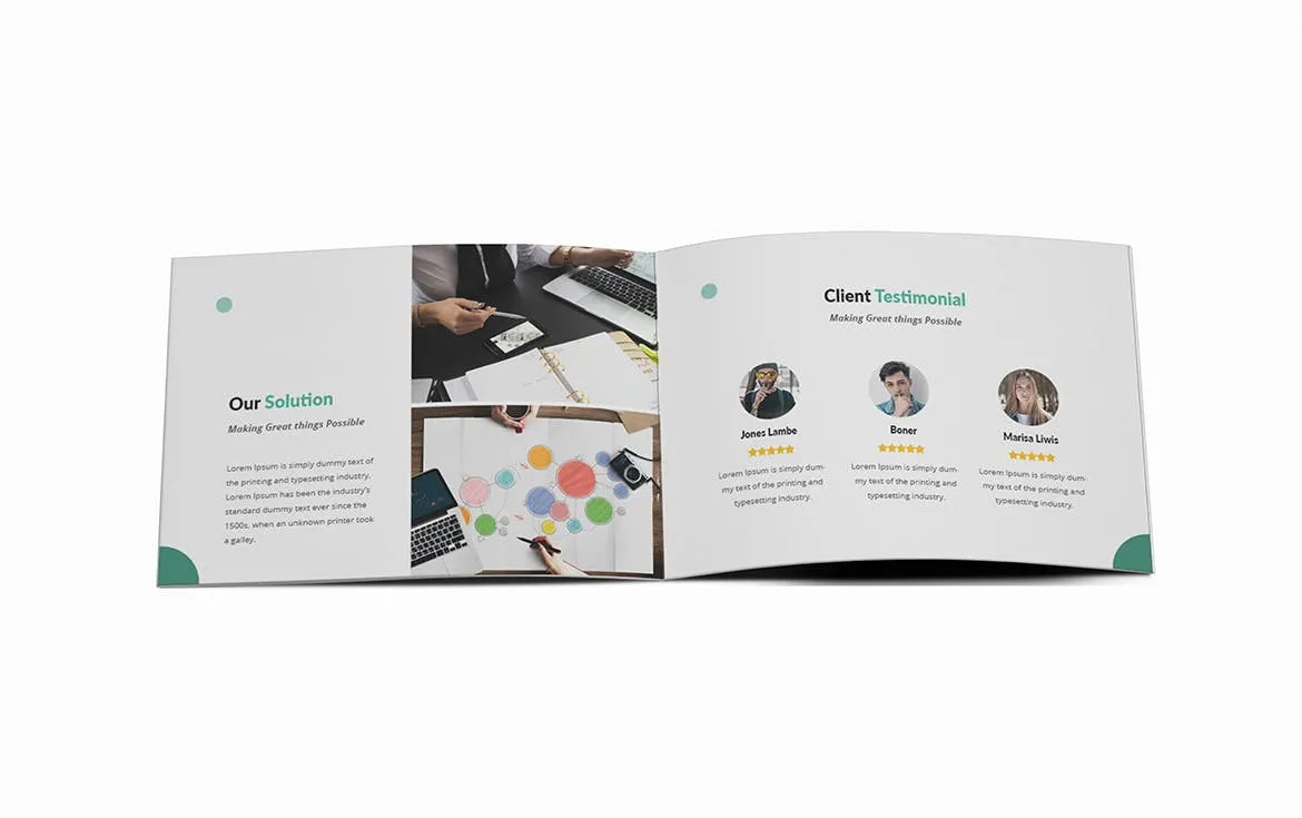 A5尺寸规格横版产品手册公司画册设计模板 ISP A5 Brochure Template插图(12)