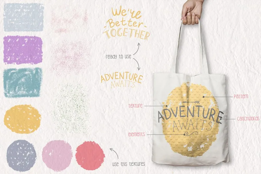 卡哇伊可爱风格手绘粉色系插画素材 Forest Walk Collection Pro插图(5)