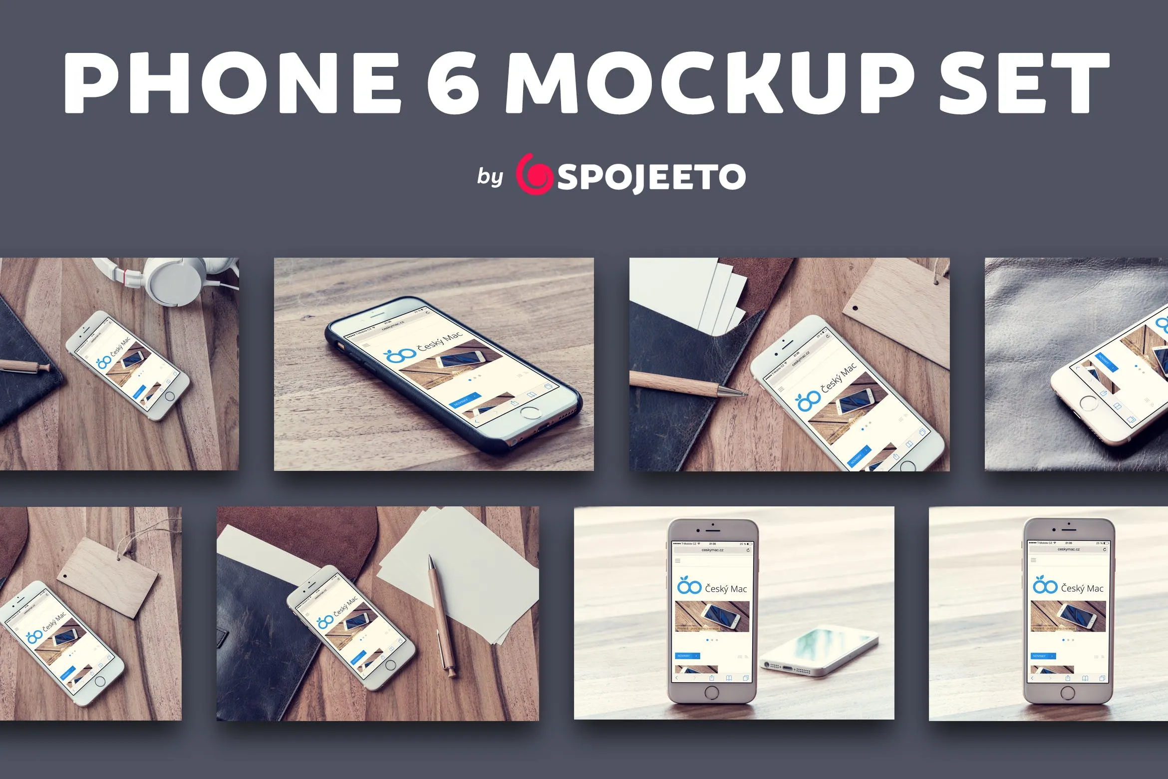 实景背景实体按键款iPhone手机屏幕预览像素设计精选样机 Phone 6#8211; Photorealistic Mock-Up