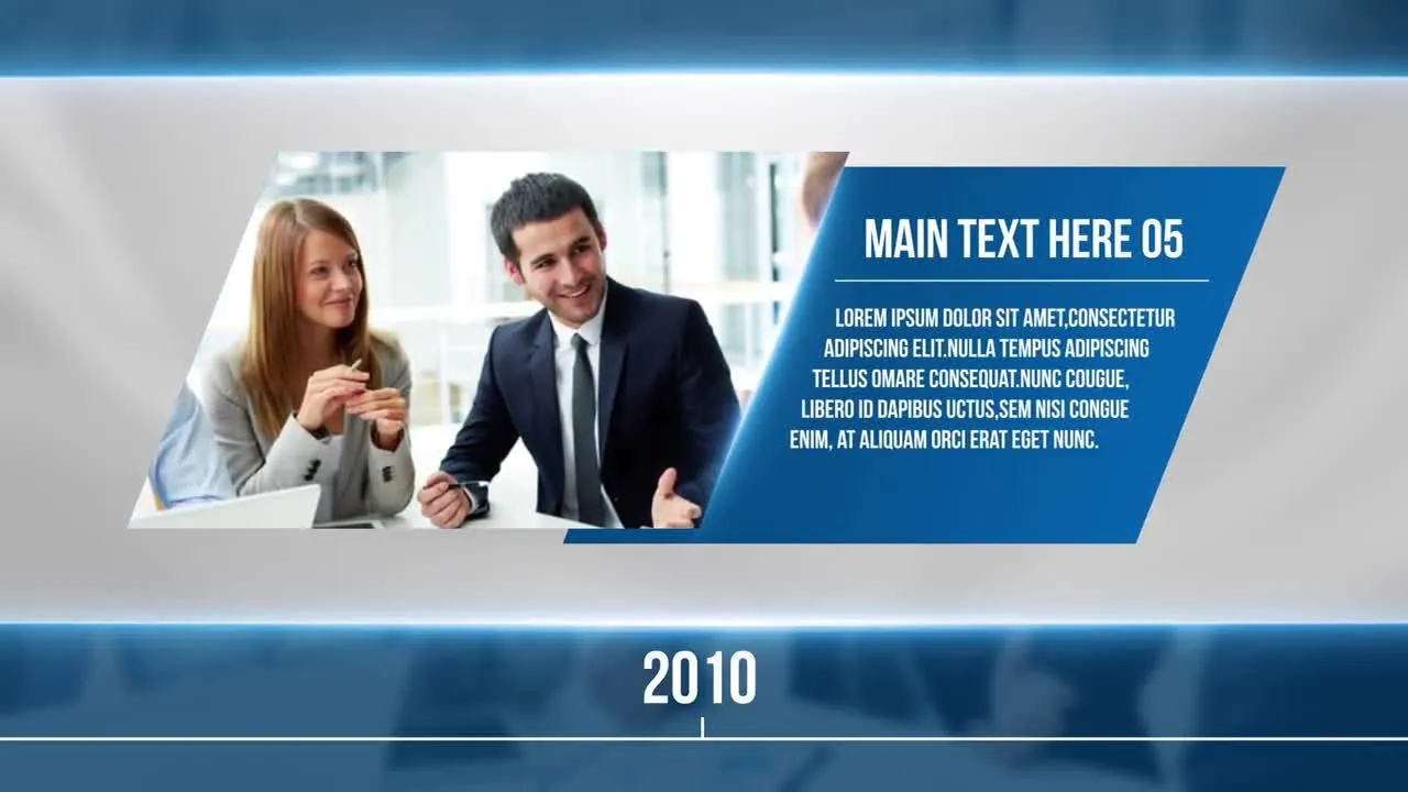 企业时间线幻灯片像素设计精选AE模板