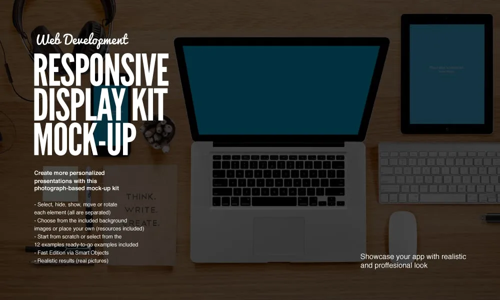 响应式网页设计预览样机套件 Responsive Mock-Up Web Display Kit插图(1)