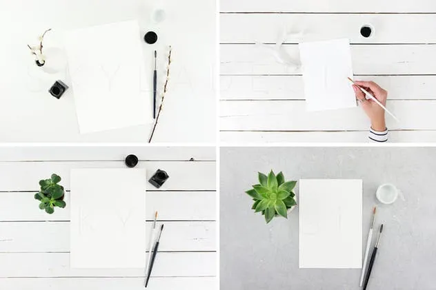 女性艺术风格Instagram引语贴图样机模板 Feminine artist styled Instagram mockups插图(5)