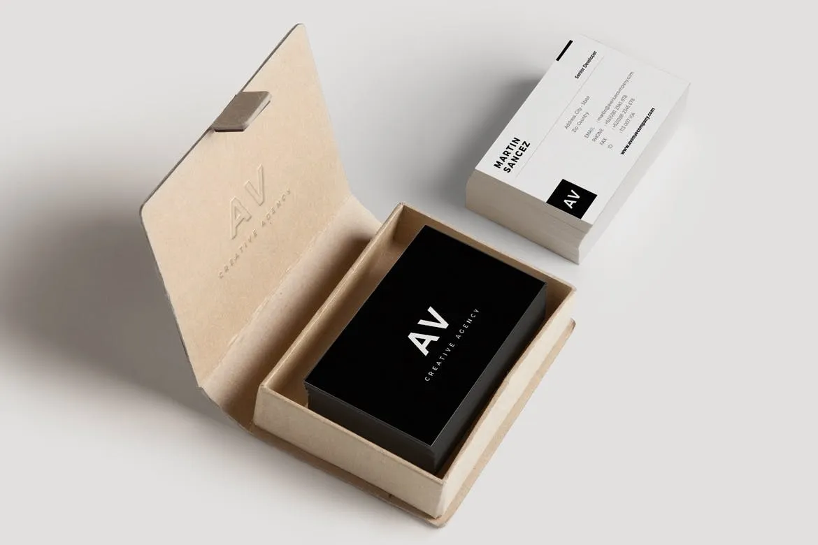 经典简约风企业名片设计模板下载 Business Card插图(1)