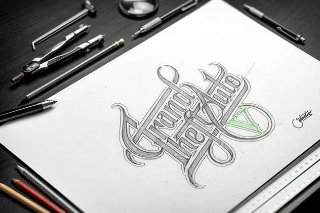 素描手绘作品展示样机模板 Sketch / Hand Drawn Mockup Set插图(1)