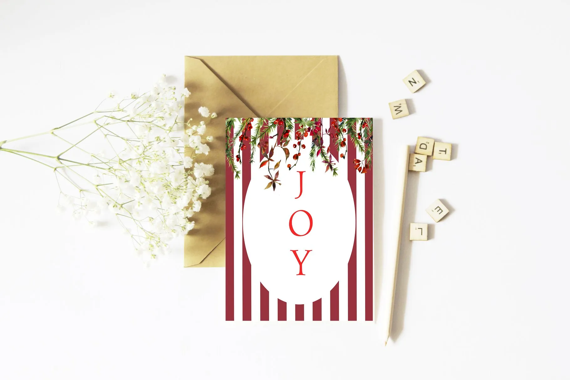 圣诞主题水彩花卉素材集 Watercolor Christmas Floral Set插图(9)