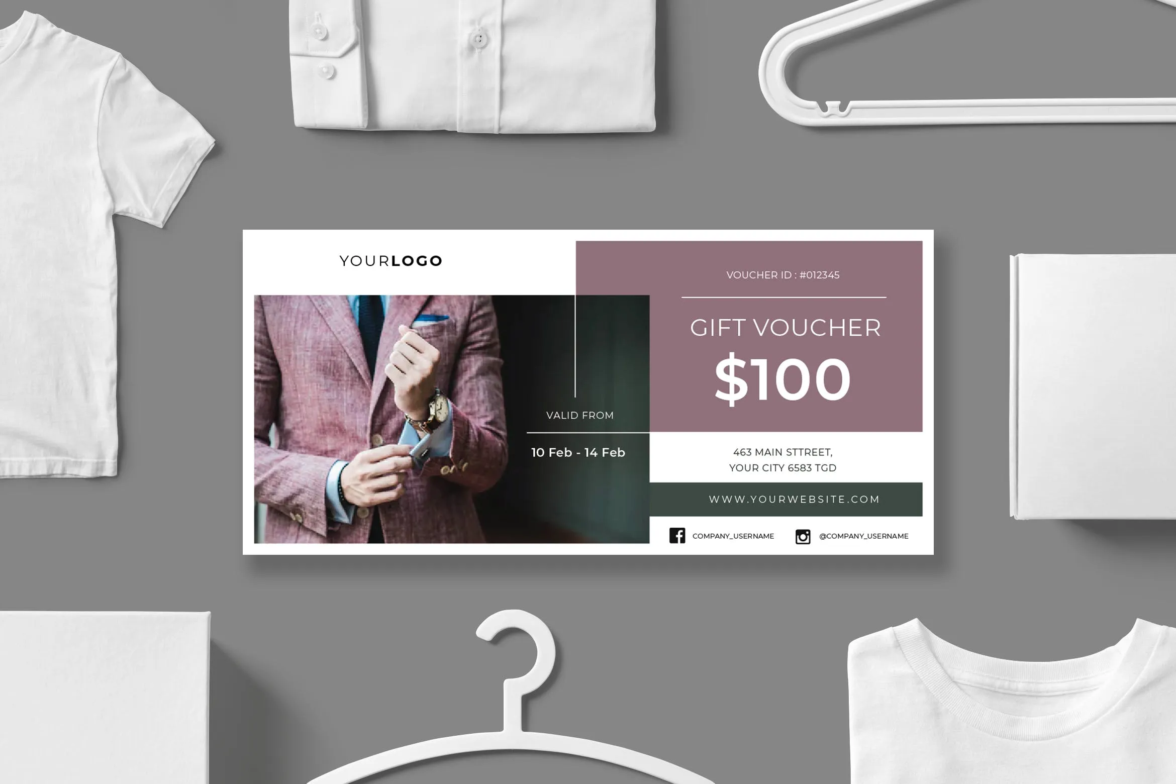 购物现金券/优惠券版式设计模板v6 Gift Voucher Vol.6