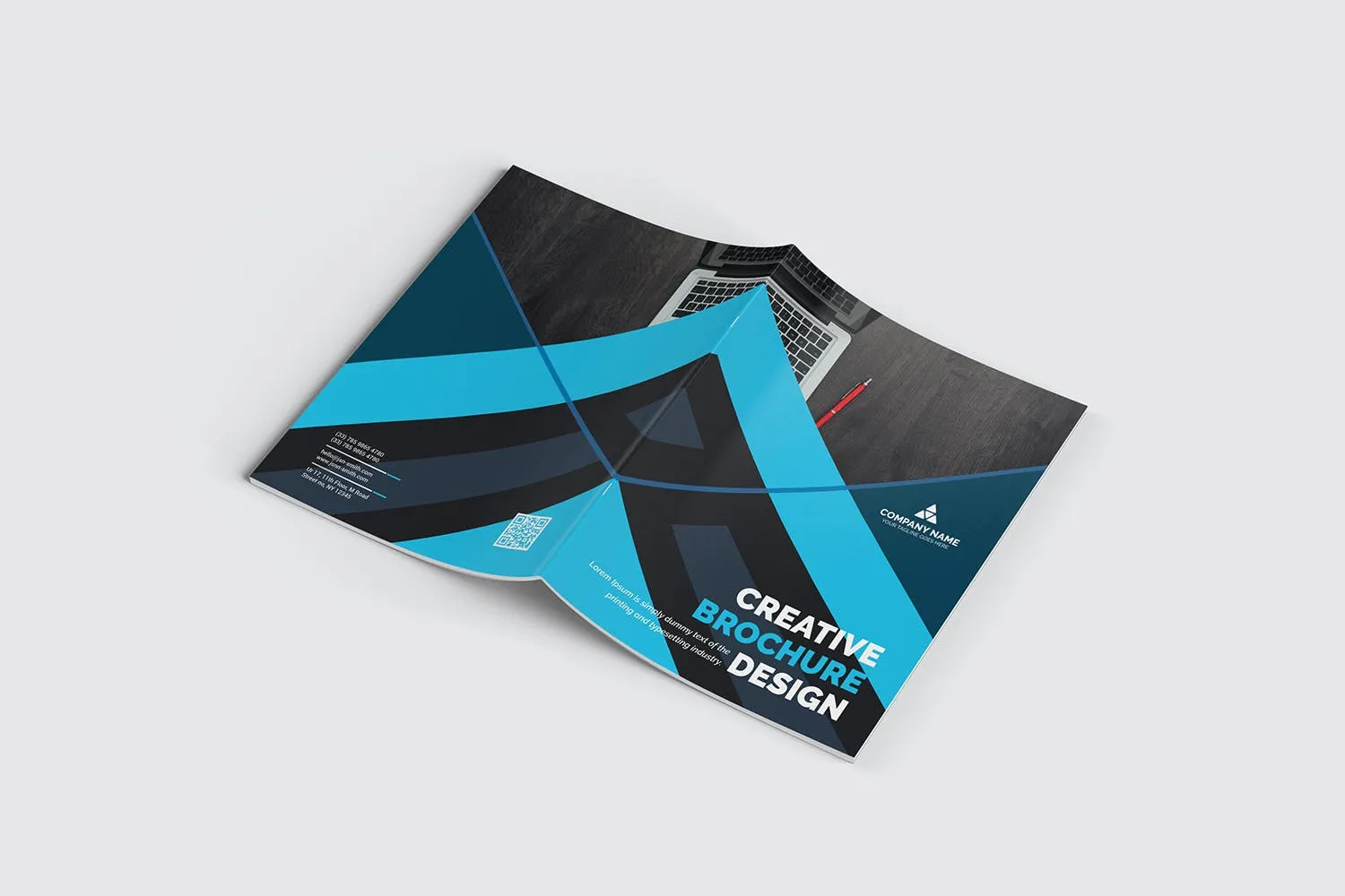 产品手册/企业简介画册设计模板 Bifold Brochure插图(8)