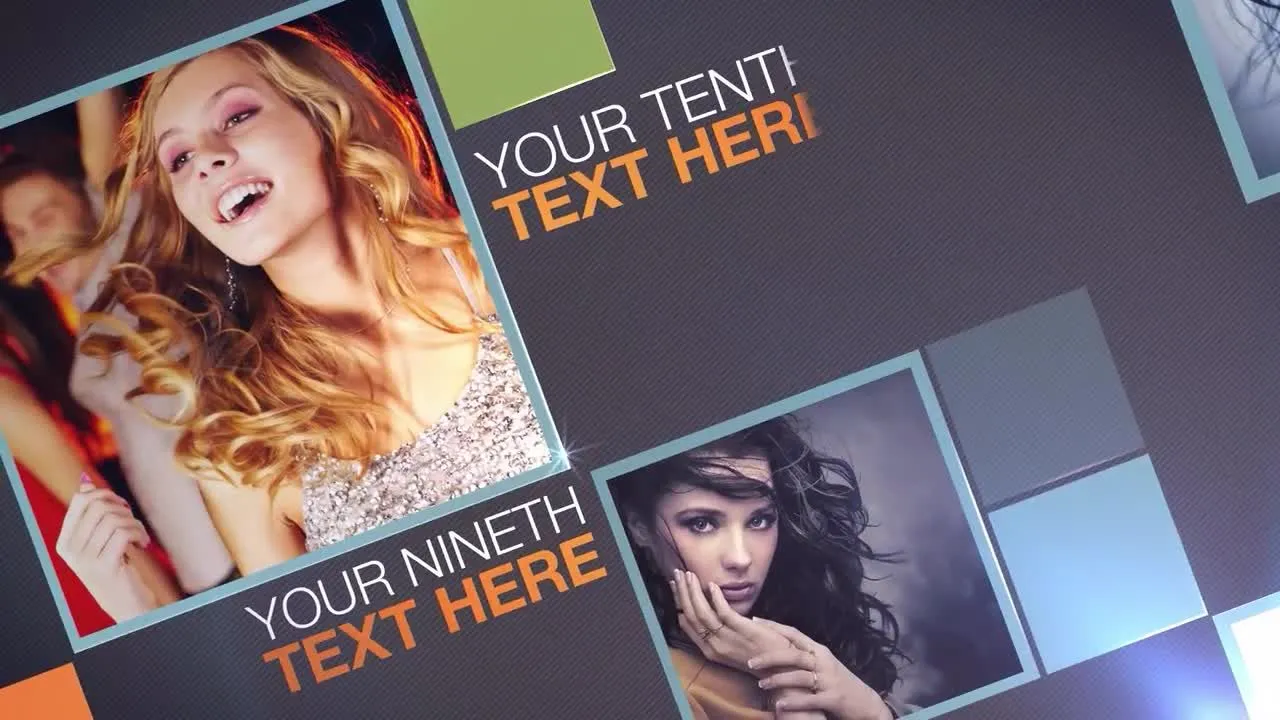 翻页盒照片展示动画像素设计精选AE模板