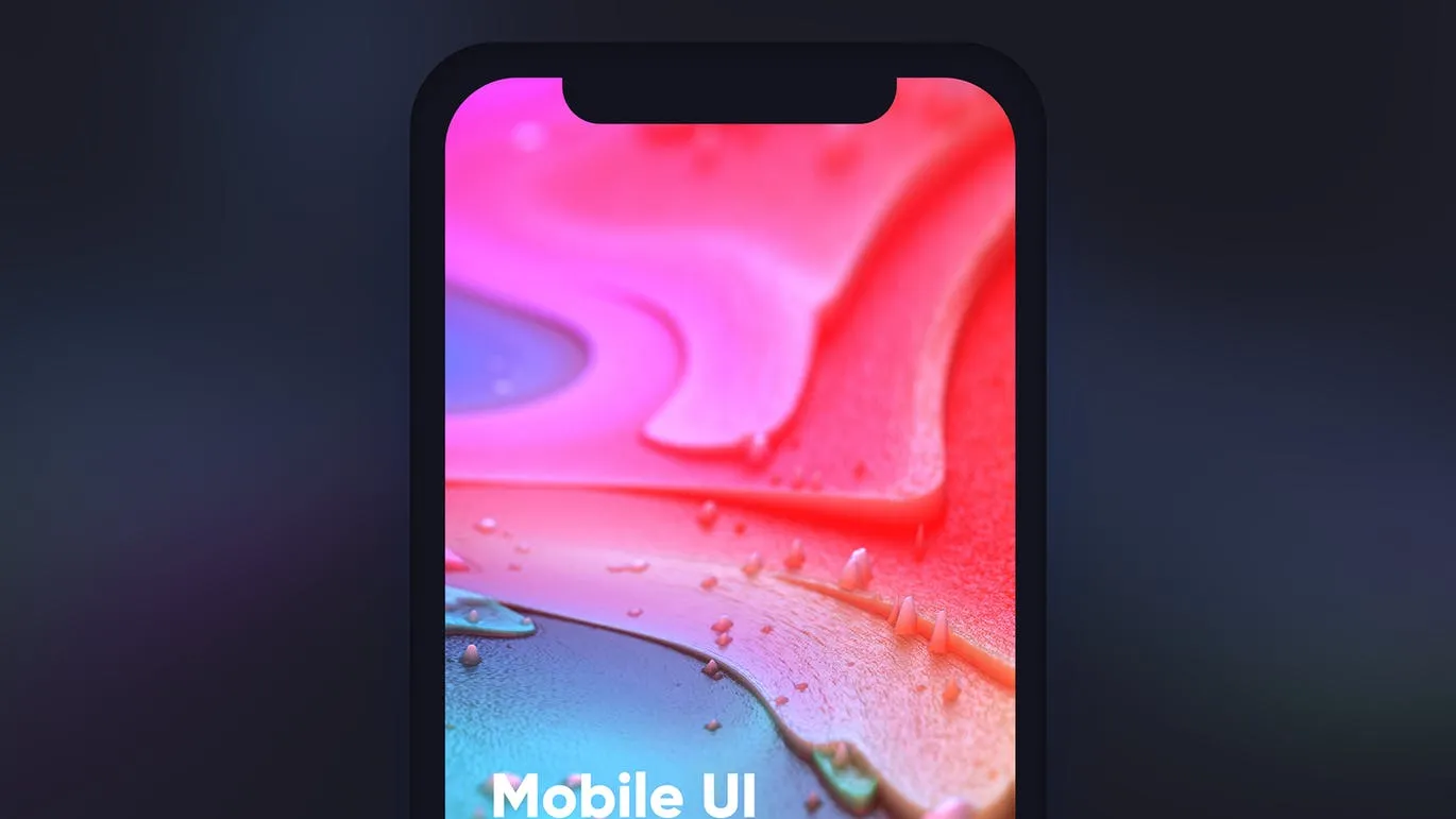 黑色iPhone手机UI界面设计效果图等距网格样机模板 Dark iPhone Mockup插图(7)