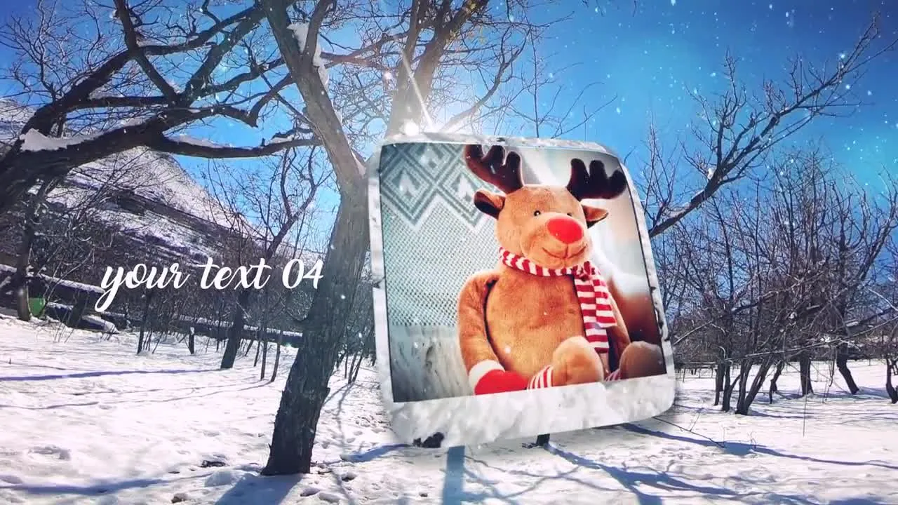 冬季幻灯片明亮动态动画照片像素设计精选AE模板