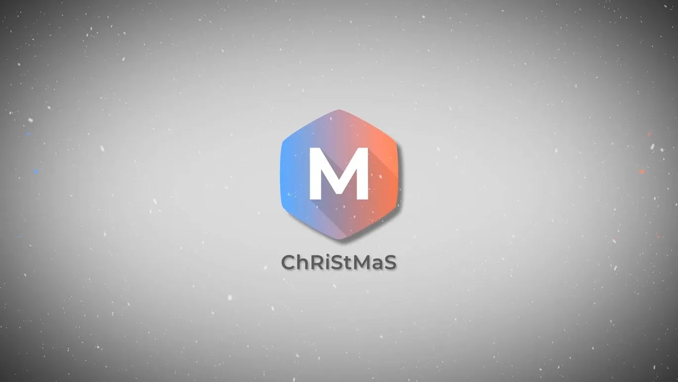 渐变色六边形&圆形图形Logo设计素材库精选模板 Christmas Logo插图(1)
