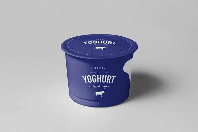 酸奶杯样机模板3 Yoghurt Cup Mock-up 3插图(3)