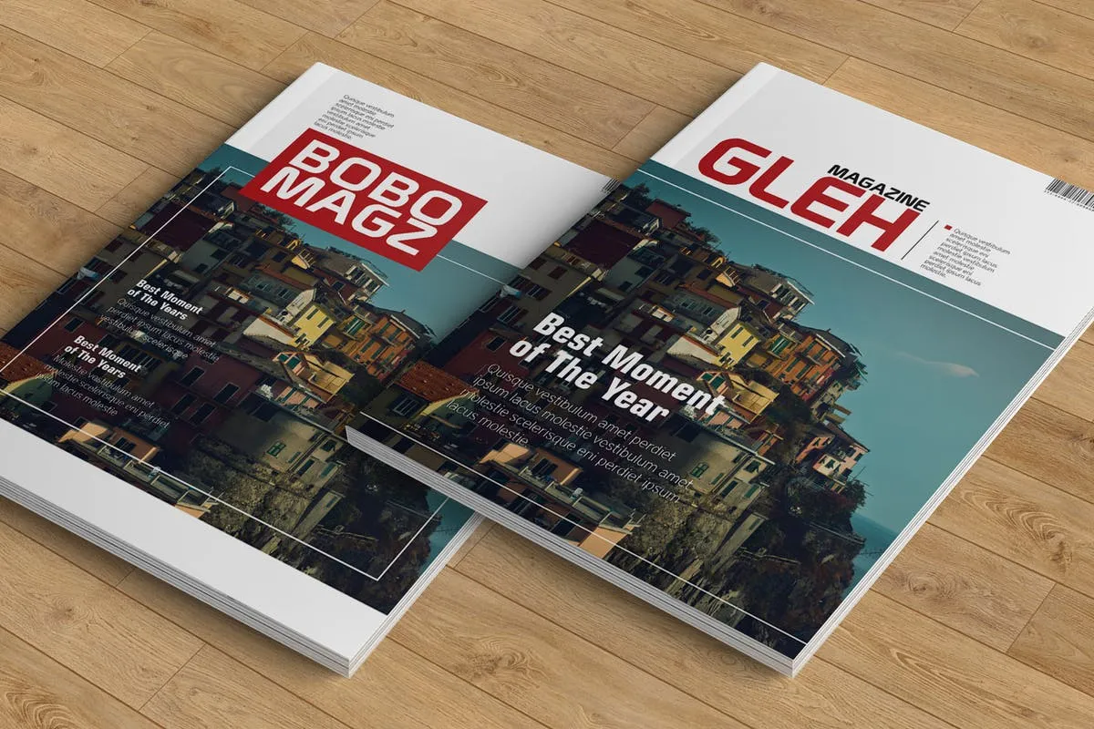 现代设计风格企业杂志/企业画册Indesign模板 Indesign Magazine Template插图