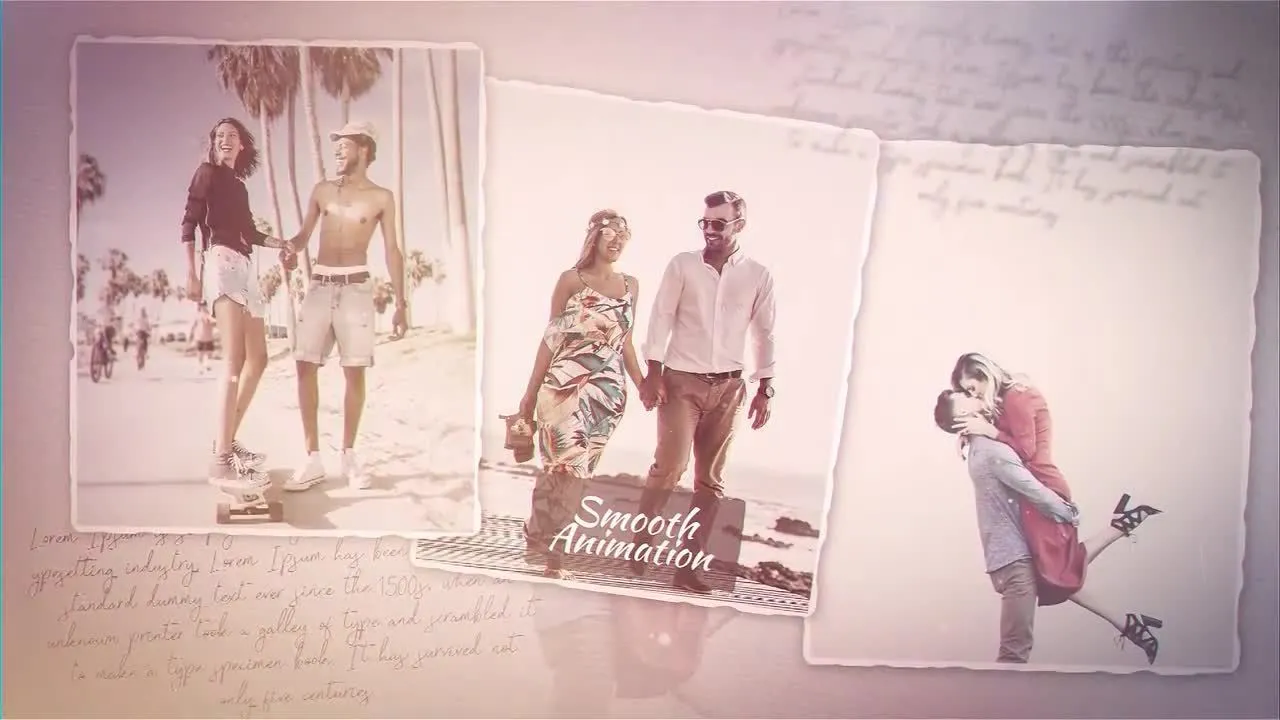 可爱的照片展示动画ae模板