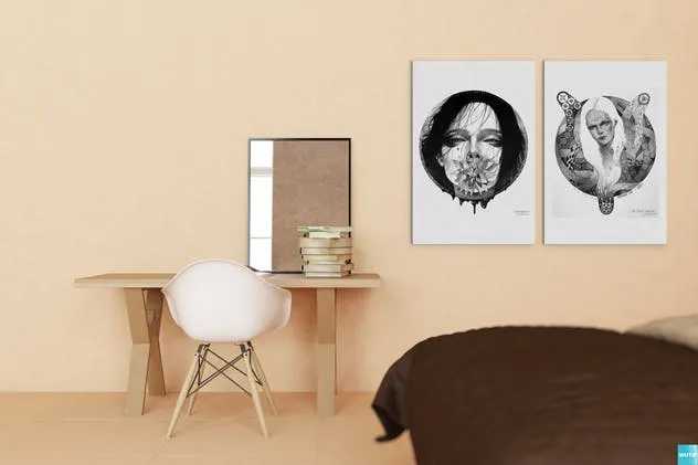 墙体艺术油画展览作品展示样机模板Vol.5 Art Wall Mockups Vol.5插图(12)