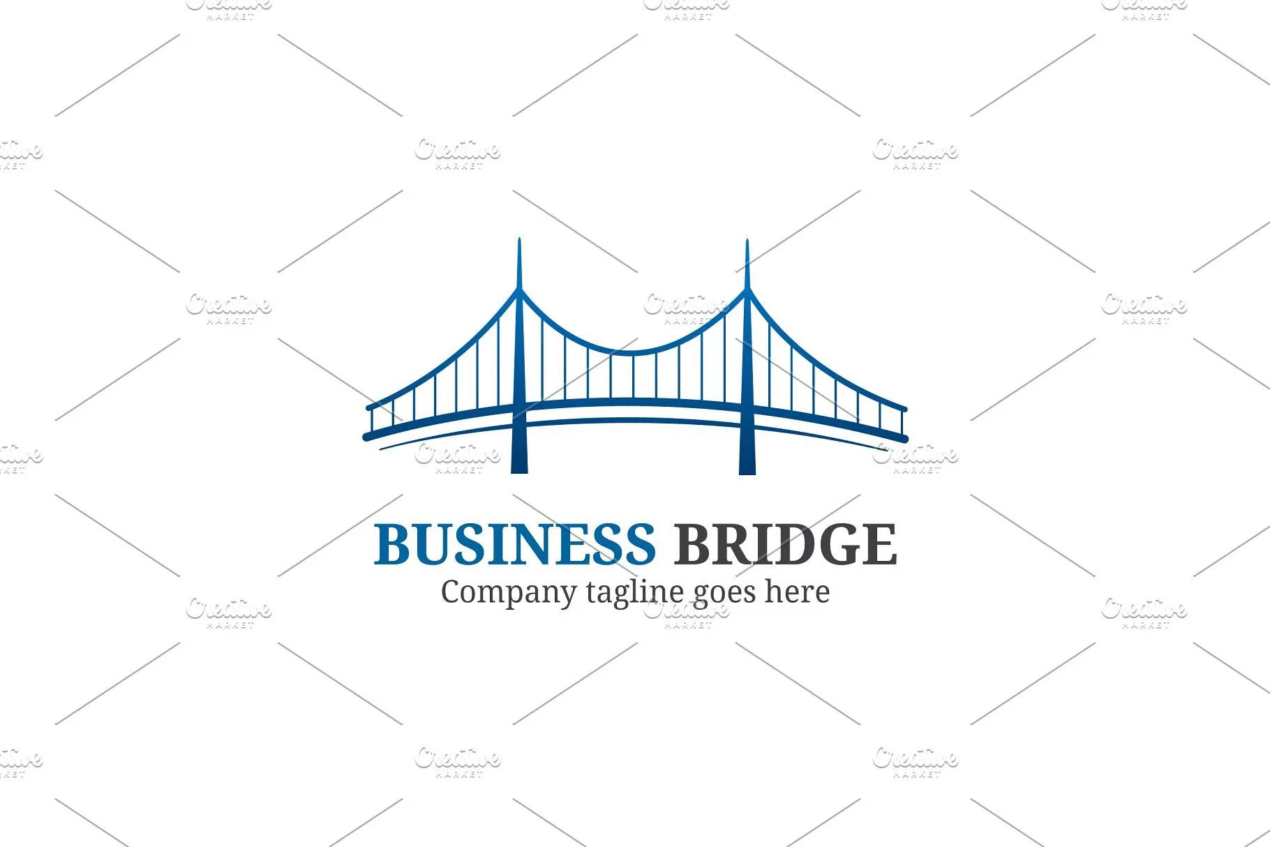 商业桥梁形象图形Logo模板 Business Bridge Logo
