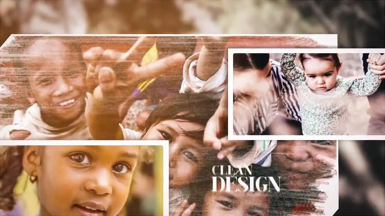 家庭幻灯片动画像素设计精选AE模板