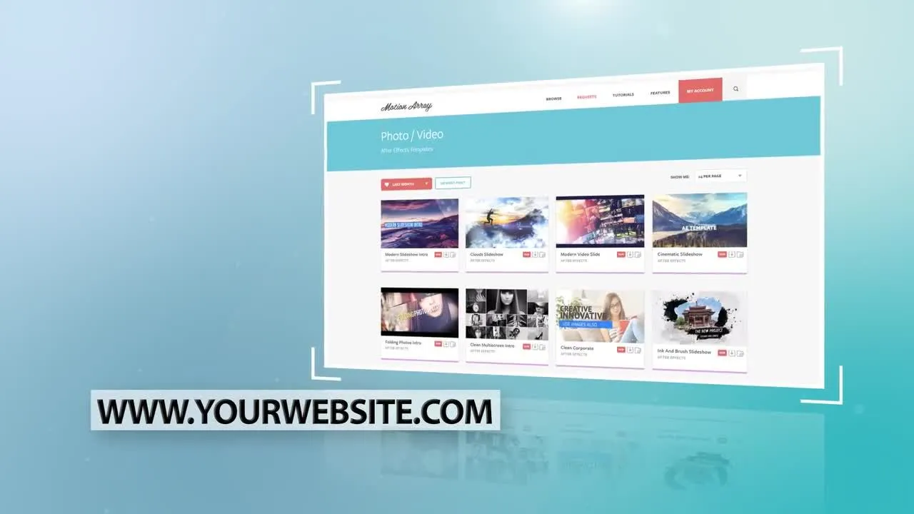 简单放大器;清洁公司演示文稿像素设计精选AE模板