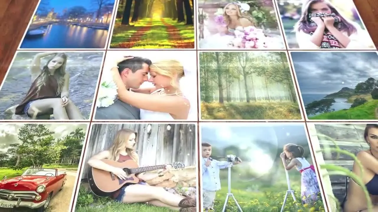 折叠照片文本动画像素设计精选AE模板