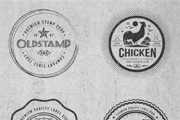 复古风格矢量徽章&Logo模板 Vintage Style Badges and Logos插图(5)