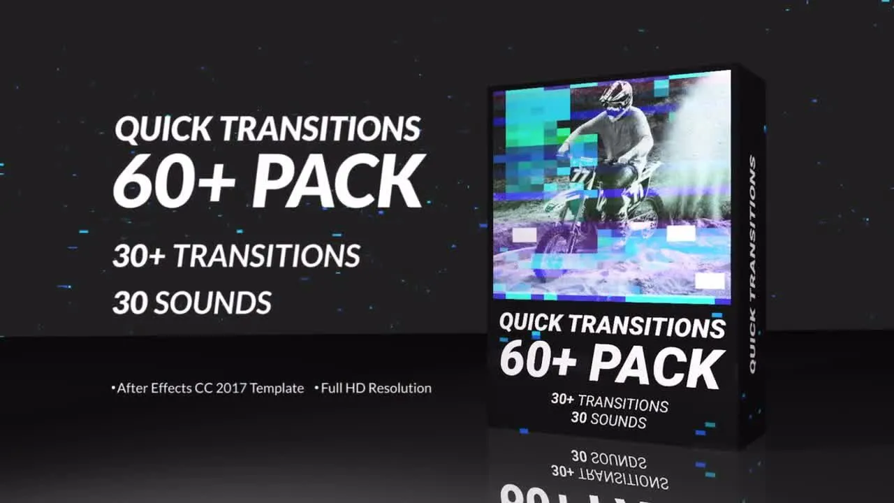 30个快速转换包广告预告片像素设计精选AE模板