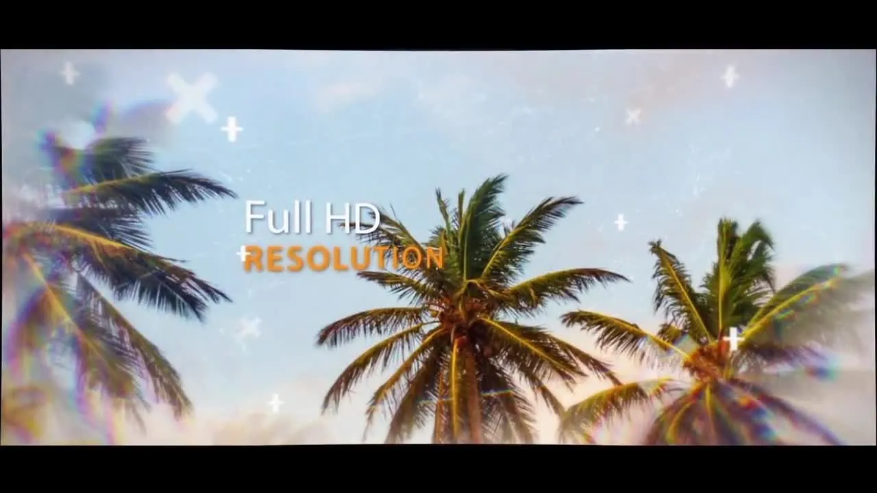 水彩效果电影幻灯片像素设计精选AE模板