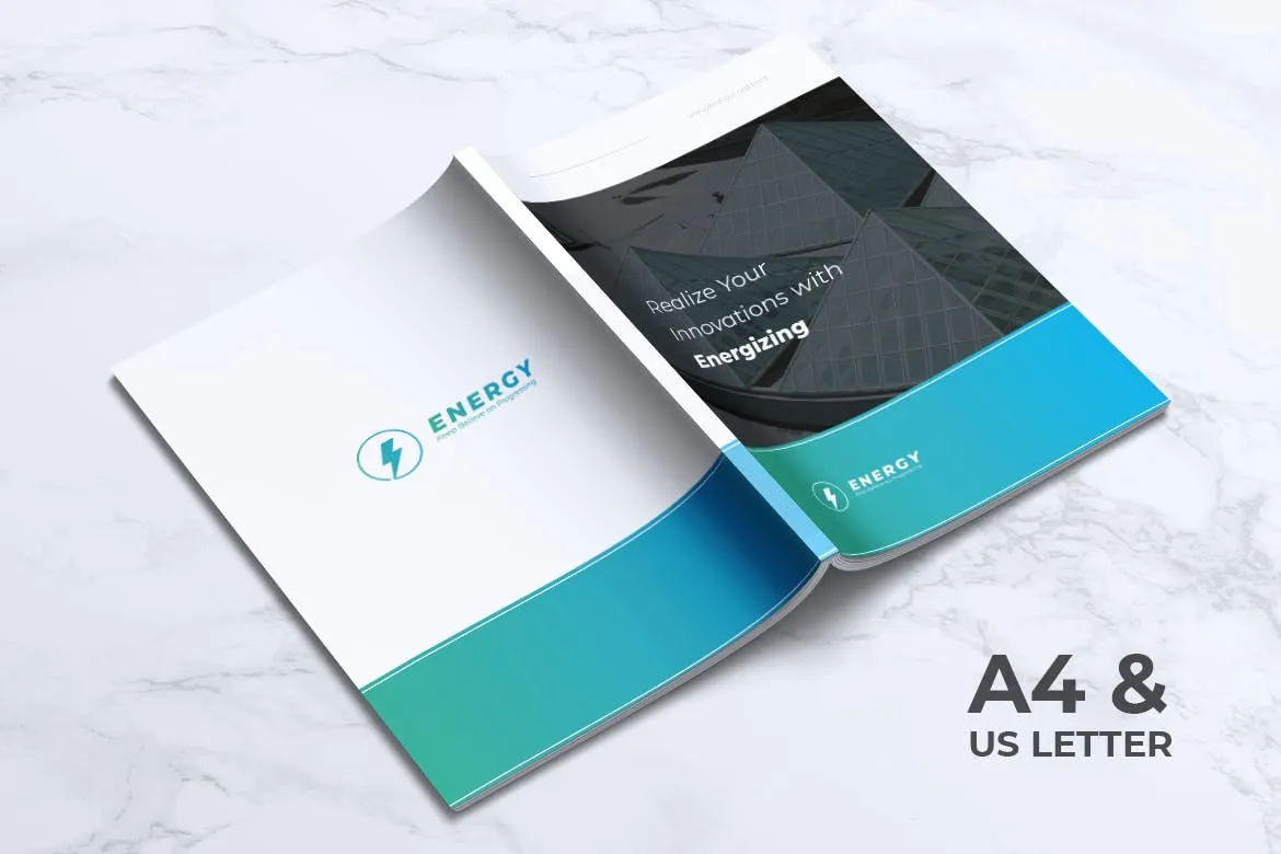 新能源发电厂企业宣传画册设计模板 ENERGY Power Plant Company Profile Brochures插图(7)
