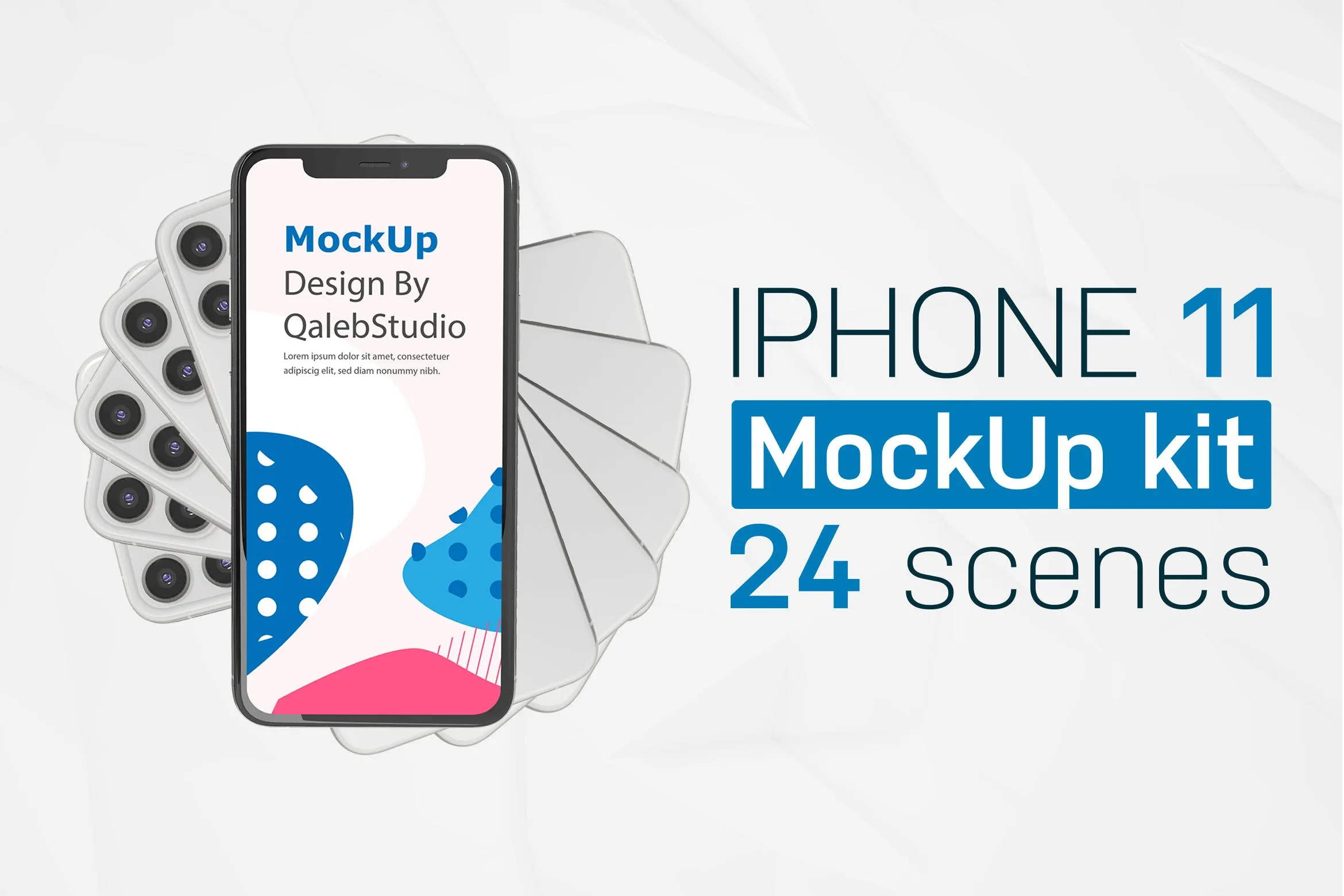 多角度全方位视觉iPhone 11手机样机模板 iPhone 11 Kit